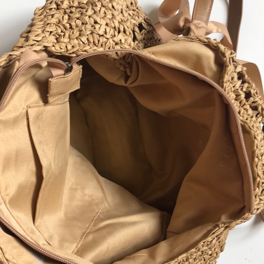 Handmade Round Rattan boho beach bag - Picture 7 of 10